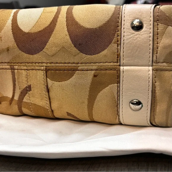 Coach Carly Signature Monogram Hobo 2007 Authentic Shoulder Bag with Dust Bag - Picture 12 of 14